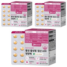 jw Pharmaceutical 孕前活性葉酸400補充錠, 60顆, 3盒