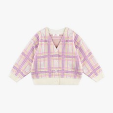 MARI N MORI 兒童春季格紋開襟衫