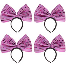 Party09 新款大蝴蝶結髮箍, 紫色, 4個
