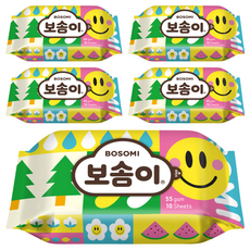 보솜이 펀앤플레이 라이트 물티슈 휴대용, 5개