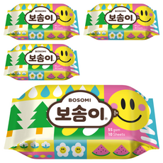 보솜이 펀앤플레이 라이트 물티슈 휴대용, 10개입, 4개