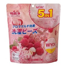格麗淨 5合1濃縮型香氛洗衣球 荔枝香, 1袋, 60顆