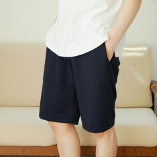 PALAN 素色鬆緊綁帶5分短褲