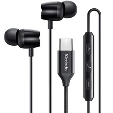맥도도 HP105 커널형 C타입 유선 이어폰, HP-1050, 블랙
