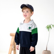 MARI N MORI 男童幸運草撞色翻領T恤