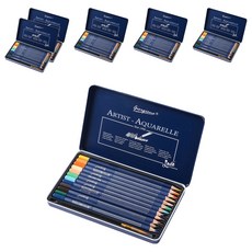 조르조네 삼각바디 색연필 12색+붓세트, 12색, 6개