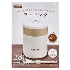 珍珠金屬 保溫/保冷便當罐 附湯匙 HB-5456, 白色, 280ml, 1個