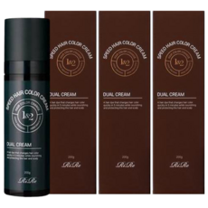 리르 스피드 헤어 컬러 크림 세트, 듀얼 브라운, 3개