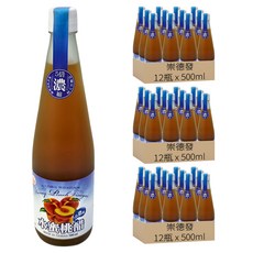 崇德發 濃縮水蜜桃醋, 500ml, 36瓶