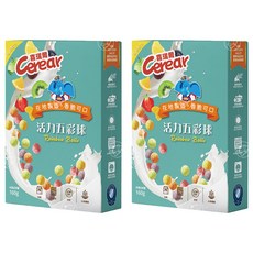 Cerear 喜瑞爾 活力五彩球，水果口味，添加小麥纖維, 160g, 2盒