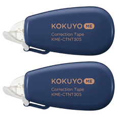 KOKUYO 國譽 ME 象牙白可替換修 正帶母帶(58 x 26 x 17mm) 內帶(5.5mm x 6m), 绀藍, 2個