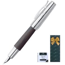 FABER-CASTELL 輝柏 鋼筆+墨盒禮盒, EF, 黑色(鋼筆)