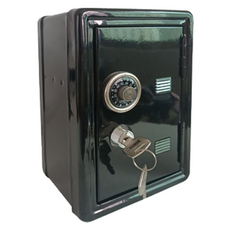 復古鐵製櫥櫃造型存錢筒, 1個, 黑色