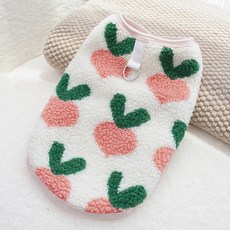 Artipet 寵物保暖毛絨綴飾牽引背心, 1個, 白色蘿蔔