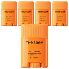 더샘 에코 어스 워터프루프 선 스틱 SPF50+ PA++++, 17g, 5개