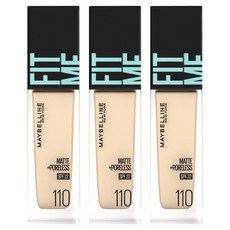 메이블린 핏 미 매트 포어리스 에스피어프22 30ml, 110호 포슬린, 3개