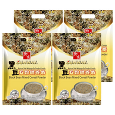 鄉味 黑豆五穀滋養茶, 杏仁茶, 燕麥薏仁, 黑米芝麻粉, 五穀黑麥片, 30g, 10包, 4袋