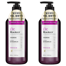닥터루티어 맥주효모 탈모증상완화 기능성샴푸 파우더리 머스크향, 800ml, 2개