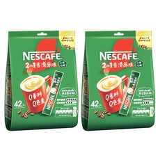 NESCAFE 雀巢咖啡 二合一即溶咖啡 香滑原味, 11g, 42包, 2袋
