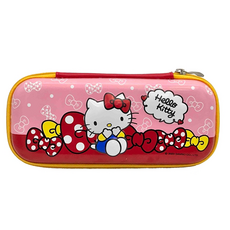 Hello Kitty 凱蒂貓 立體硬殼筆盒, 1個, 紅粉