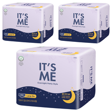 IT'S ME 夜用衛生棉 褲型, 3包, L(95~105號), 8片