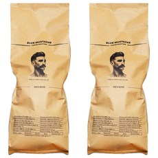 BlueMustache 城市烘焙咖啡豆, 1kg, 2個, 無研磨咖啡豆