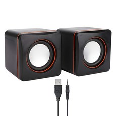 AHOYE 筆電用小喇叭/有線電腦電競音響, 單一商品, 黑色