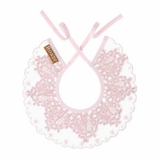 Roaze 柔仕 日系圍兜 典雅系列 3個月以上 24.5*24.5cm, 刺繡粉, 1入, 1件