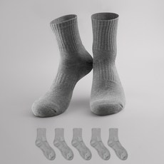 Sockpiens DEOFREE Max 氣墊運動中筒襪 5雙組, 1套, 灰色