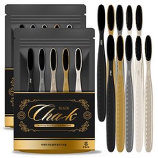 AKei. LIVING BLACK 王炭牙刷, 2個, 5入