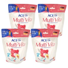 ACE SUPER KIDS 綜合維他命軟糖, 德國進口, 10種維生素, 14顆/袋, 2.8g, 4包