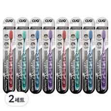CLIO Dentimate Sparkle 彈力護理圓頭刷毛牙刷 4款 x 2入組, 2套