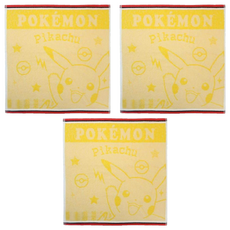 PoKeMoN 寶可夢 方巾 35 x 34cm, 皮卡丘, 3條