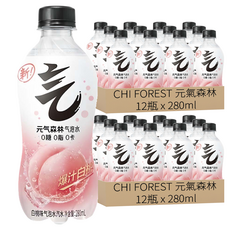 CHI FOREST 元氣森林 白桃風味氣泡水, 280ml, 24瓶