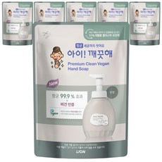 아이깨끗해 프리미엄 클린 비건 폼 핸드솝 무향 리필, 400ml, 6개