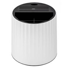 德利生活 大容量旋轉刀架置物架, 黑白色, 1個