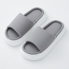 BASE ALPHA ESSENTIALS 防樓層噪音 柔軟室內拖鞋, 灰色, 255~260mm
