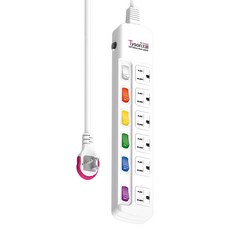 Tyson 太順電業 6切6座延長線 3孔 TS-366AS, 1.8m, 白色, 1條