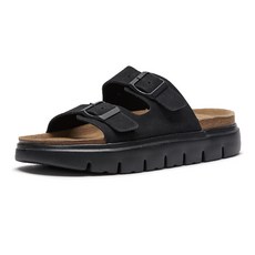rockstone 男款 Oasis Breeze 休閒 Arizona 軟木夏季涼鞋 3.5cm, 240, 黑色