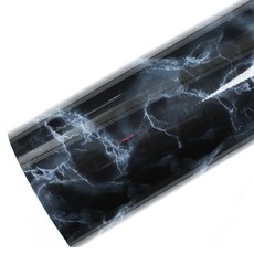 로즈로사 인테리어 필름 매트 마블 유광 대리석 시트지 PGS410, 블루 + 블랙, 폭 100cm x 길이 5m