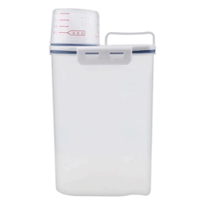 手提帶量杯防潮密封罐, 透明, 1個