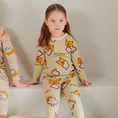 Molly Mel Friends Baby's Square Square Cheetah 室內上裝和下裝套裝