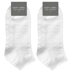 코지라벨 여성용 미끄럼방지 논슬립 소프트 발목 수면양말 2켤레