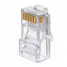 NEXTU CAT 6 8P8C 模組化接頭 100入, 透明色, 1個, 2.2cm