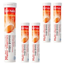 구트할로 멀티 오렌지맛 발포비타민, 20정, 5개