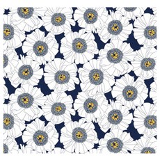 BED&DECO 牛津布 100%純棉, 雛菊 海軍藍, 1條