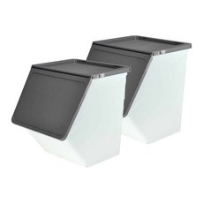 livinbox 第二代大嘴鳥家用整理箱 38L, 375 x 412 x 413mm, 黑灰色, 2個