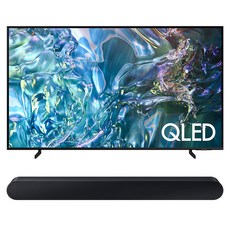 삼성전자 4K UHD QLED 스마트 TV + 사운드바 세트, 138cm(55인치), KQ55QD67AFXKR, 스탠드형 X HW-S60D (사운드바), 방문설치