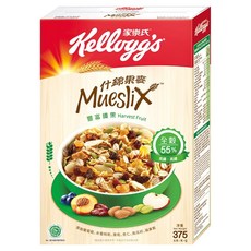 家樂氏什錦果麥 Mueslix，豐富纖果，全穀 55%，高纖高鐵, 375g, 1盒