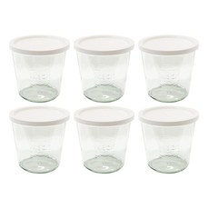 WECK 基本款玻璃儲存瓶 590ml No.742 套組, 6套, 玻璃收納盒 580ml+蓋子